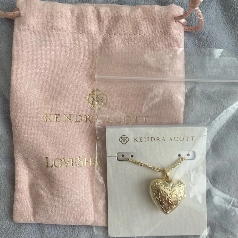 LOVESHACKFANCY KENDRA SCOTT HEART LOCKET NECKLACE Original Collaboration